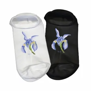 Białe stopki damskie z uroczymi kwiatami - Stylowe dodatki 