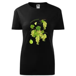 Koszulka Bawełniana Damska Czarna - OWOCE