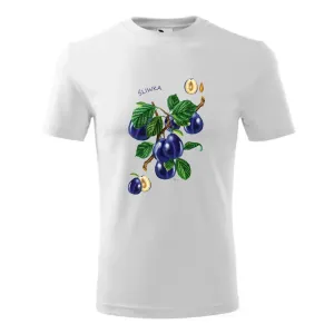 Koszulka Bawełniana Męska Biała - OWOCE | Modna i wygodna