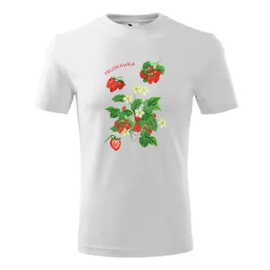 Koszulka Bawełniana Męska Biała - OWOCE | Modna i wygodna