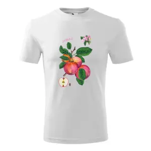 Koszulka Bawełniana Dziecięca Biała - OWOCE dla Maluchów