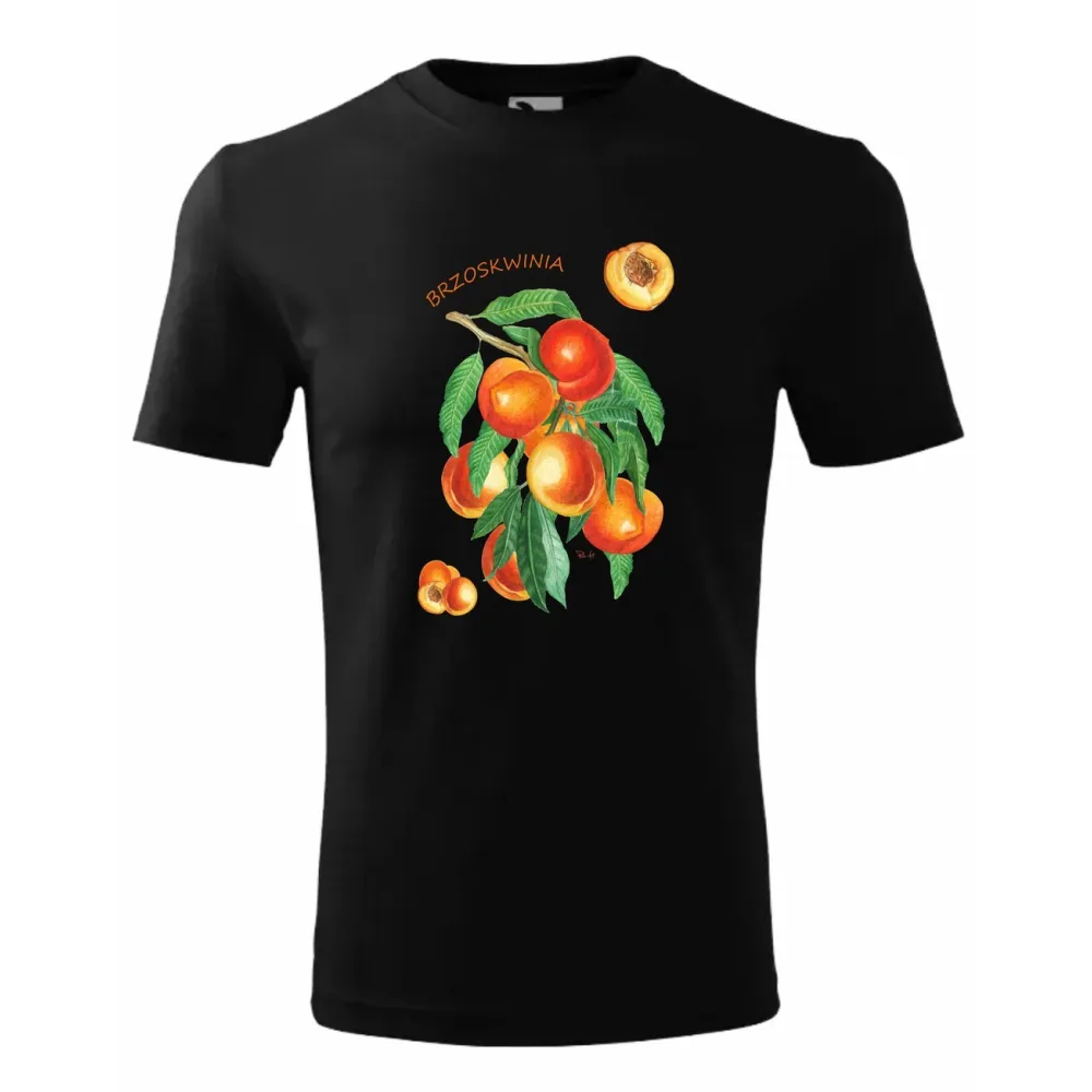 Koszulka Bawełniana Męska Czarna - OWOCE