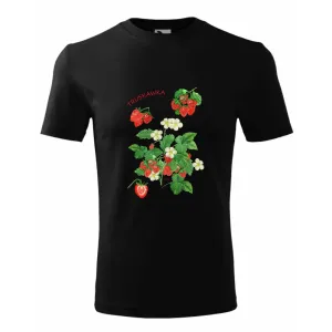 Elegancka koszulka męska w kolorze czarnym - OWOCE