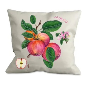 Poszewka bawełniana eco 38x38cm z wkładem - OWOCE | Sklep EkoDo