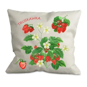 Poszewka bawełniana eco 38x38cm z wkładem - OWOCE | Sklep EkoDo