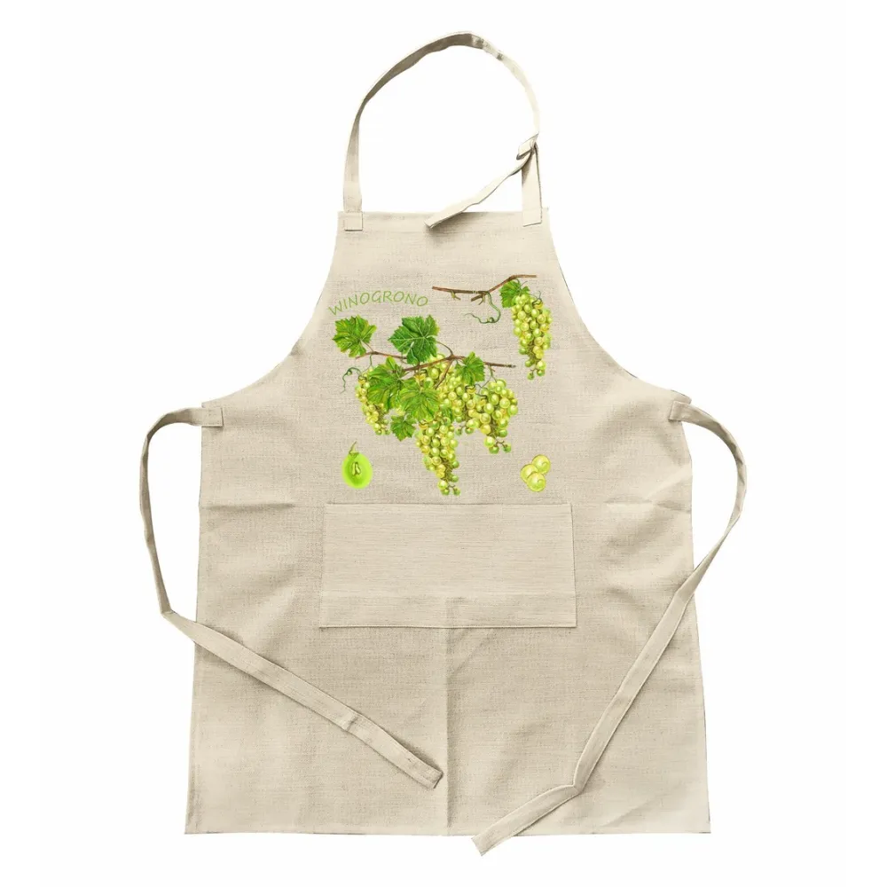 Fartuch z kieszenią - OWOCE | Wygodny i stylowy fartuch kuchenny