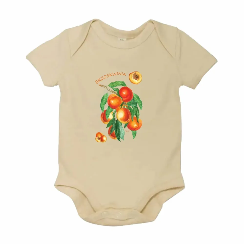 Body dziecięce naturalne z motywem owocowym - Wygodne i urocze