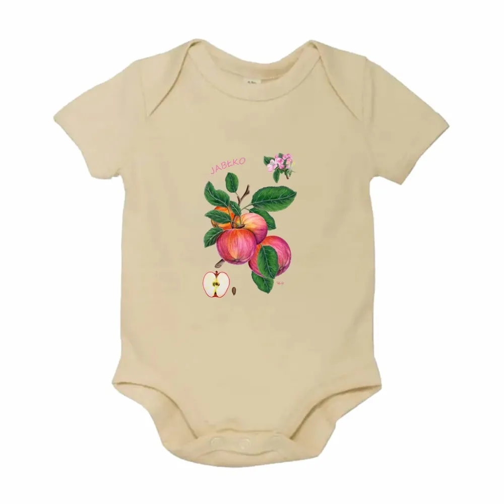 Body dziecięce naturalne z motywem owocowym - Wygodne i urocze