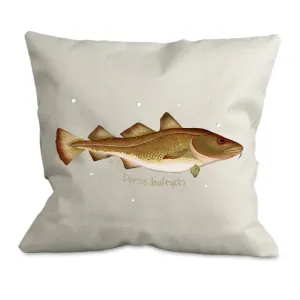 Poszewka bawełniana eco 38x38cm z wkładem - RYBY MORSKIE | Skle