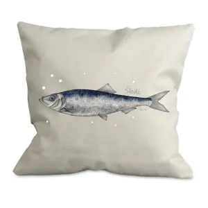 Poszewka bawełniana eco 38x38cm z wkładem - RYBY MORSKIE | Skle