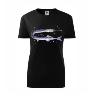 Koszulka Bawełniana Damska Czarna - RYBY MORSKIE | Sklep Online