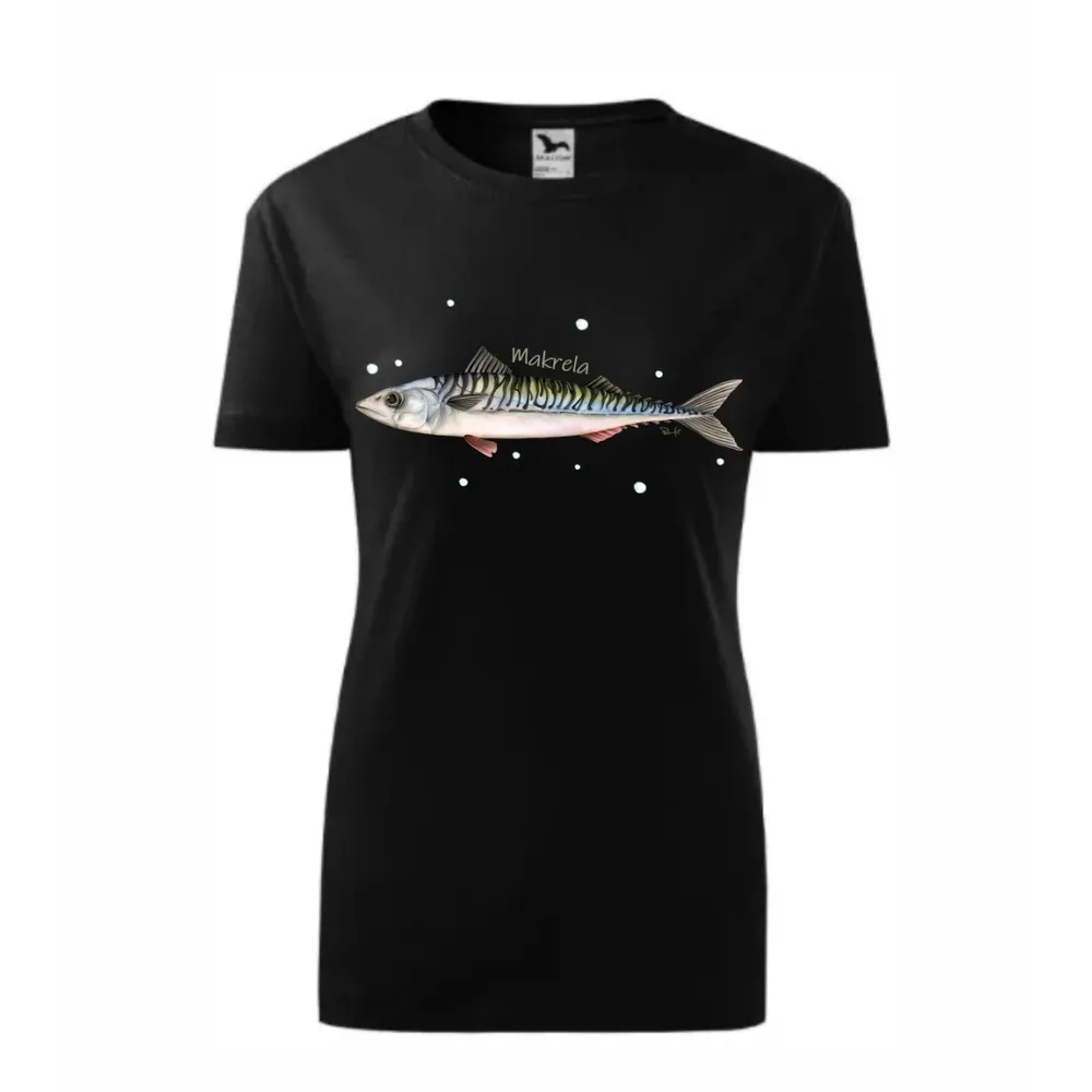 Koszulka Damska Czarna Premium - RYBY MORSKIE | Sklep odzieżowy