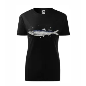 Koszulka Damska Czarna Premium - RYBY MORSKIE | Sklep odzieżowy