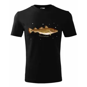 Koszulka Bawełniana Męska Czarna - RYBY MORSKIE | Sklep odzież