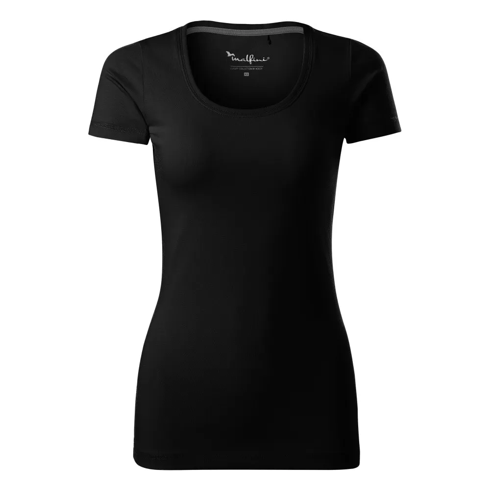 Koszulka Damska Czarna Premium z Motywem Ptaków Morskich