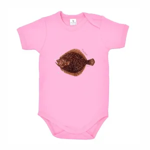 Body dziecięce różowe z motywem ryb morskich