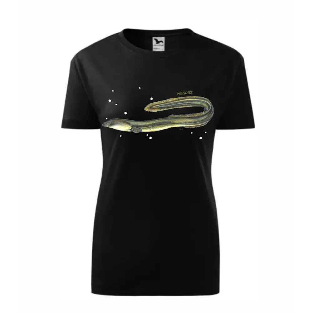 Modna koszulka damskie z motywem ryb