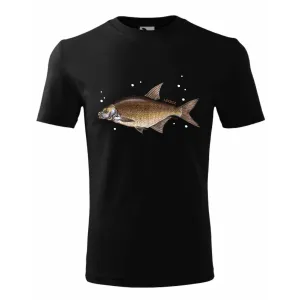 Koszulka Bawełniana Męska Czarna - RYBY SŁODKOWODNE