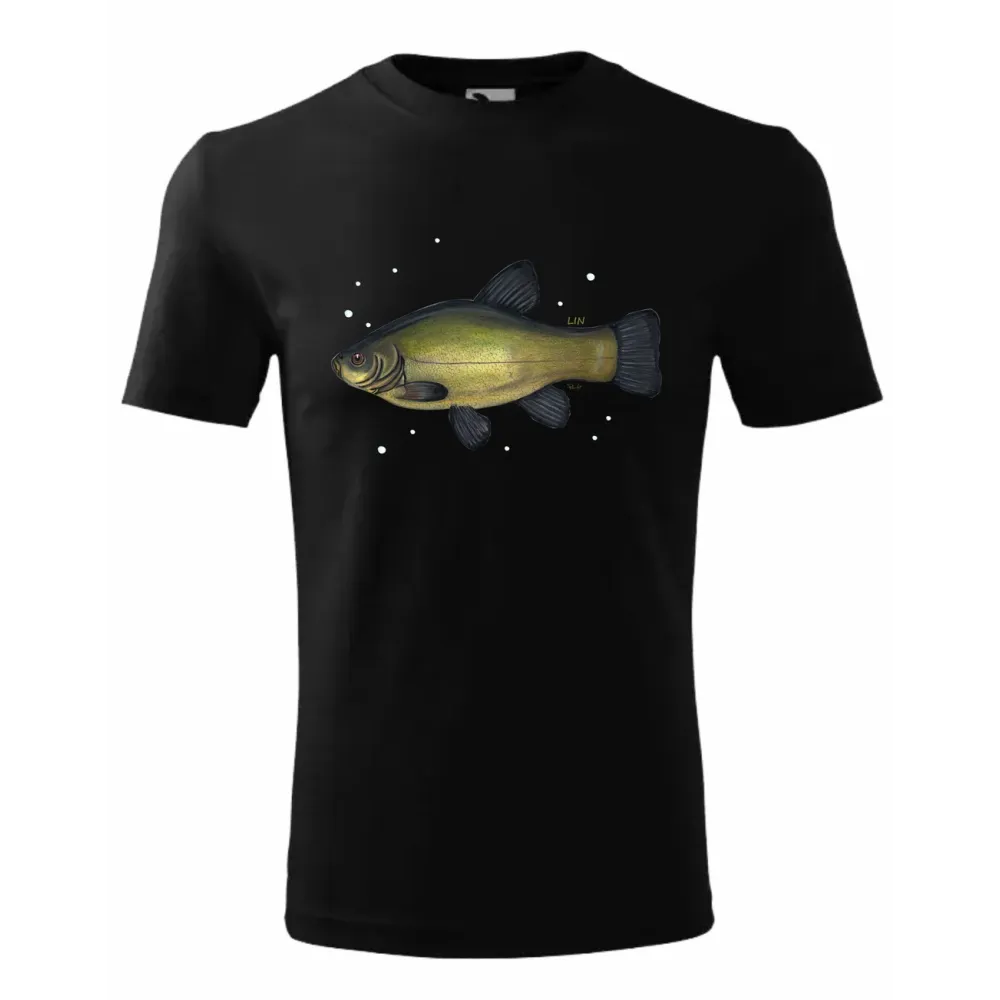 Koszulka Bawełniana Dziecięca Czarna - RYBY SŁODKOWODNE - Skle