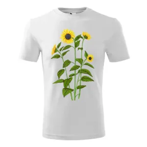 Modna koszulka dziecięca z białymi kwiatami