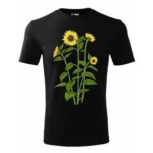 Modna Koszulka Dziecięca z Kwiatowym Wzorem - Czarna