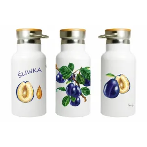 Butla stalowa termos 350 ml - OWOCE: Trzymaj ciepło zawsze przy 