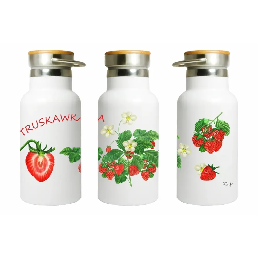 Butla stalowa termos 500 ml - OWOCE | Trzymaj napoje gorące prze