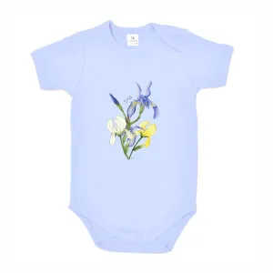 Body dziecięce niebieskie z kwiatowym wzorem - Sklep dzieci