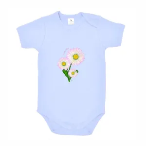 Body dziecięce niebieskie z kwiatowym wzorem - Sklep dzieci