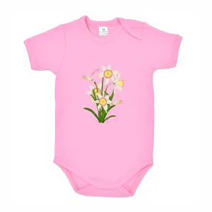 Body dziecięce różowe z uroczymi kwiatami - Sklep Dla Mal
