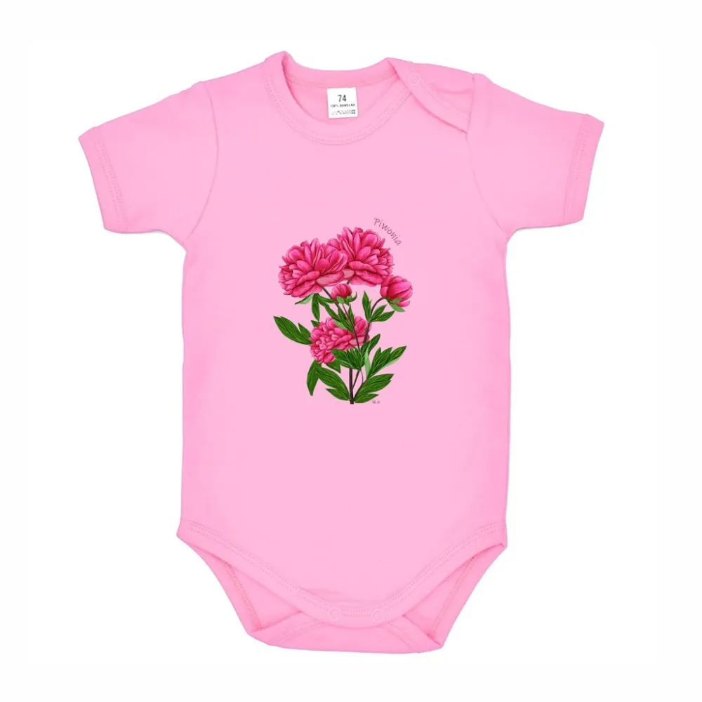 Body dziecięce różowe z uroczymi kwiatami - Sklep Dla Mal
