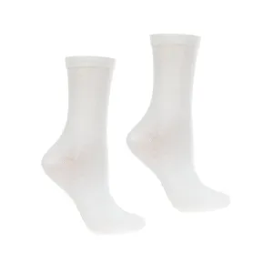 Modne skarpety damskie białe z motywem ptaków morskich