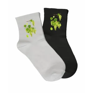 Skarpety damskie białe - OWOCE | Najwyższa jakość i wyjątkow