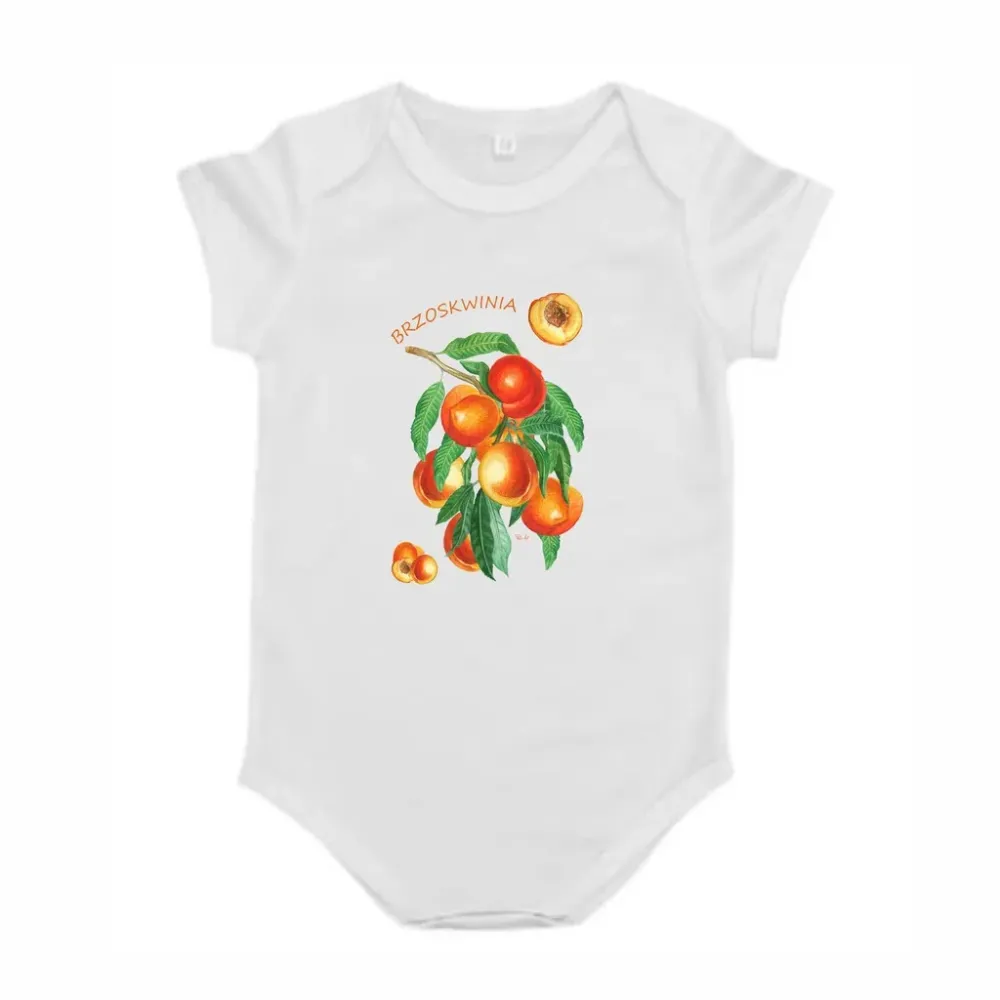 Body dziecięce białe z motywem owocowym - OWOCE