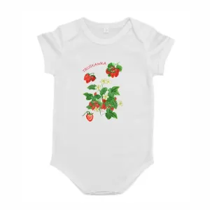 Body dziecięce białe z motywem owocowym - OWOCE