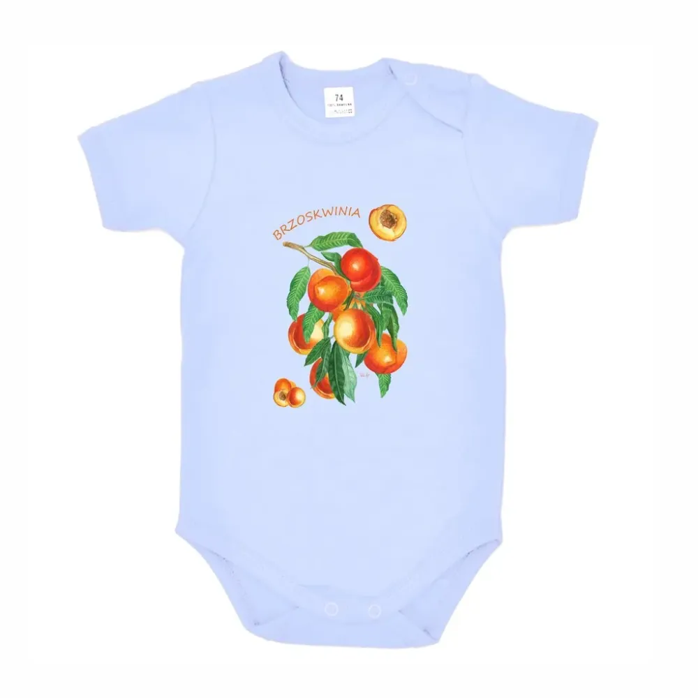 Body dziecięce niebieskie z motywem owoców - Stylowa odzież dl