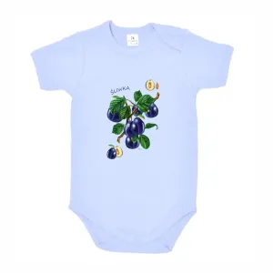 Body dziecięce niebieskie z motywem owoców - Stylowa odzież dl