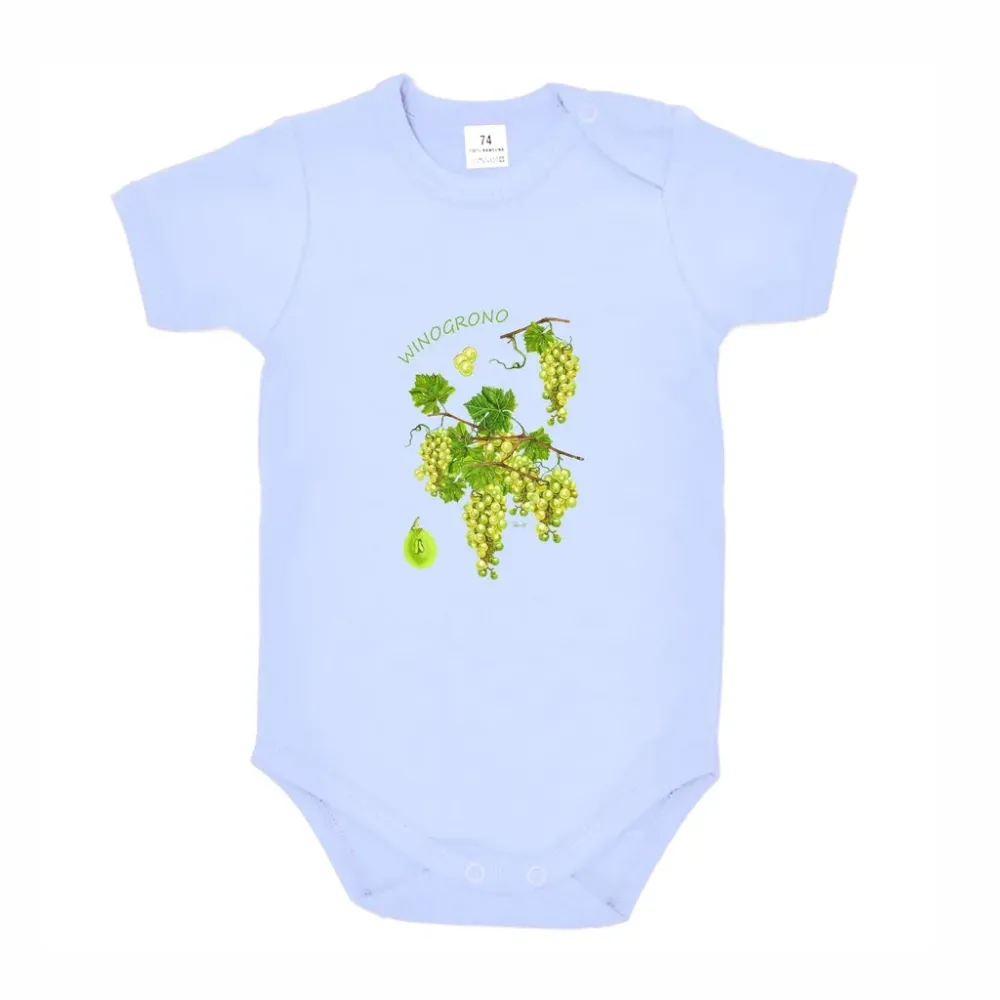 Body dziecięce niebieskie z motywem owoców - Stylowa odzież dl