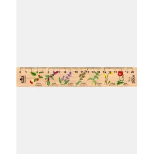 Linijka drewniana ZIOŁA - Idealna do precyzyjnego mierzenia