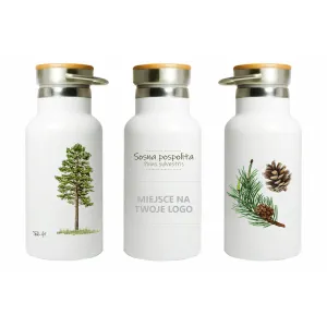 Butla stalowa termos 350 ml - Personalizacja - Drzewa / Sosna