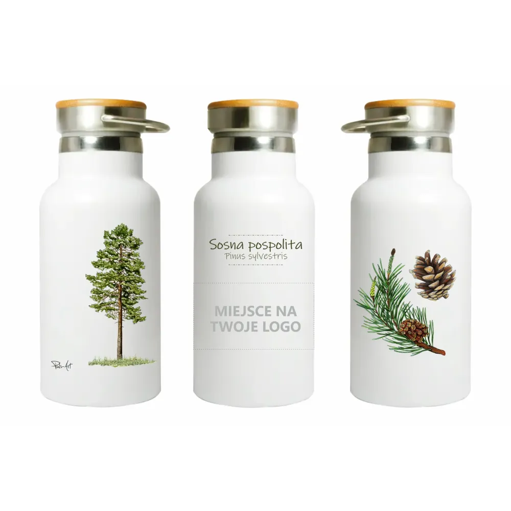Butla stalowa termos 350 ml - Personalizacja - Drzewa / Sosna