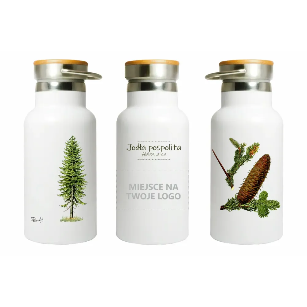 Stalowa butla termosowa 500 ml - Personalizacja w motywie drzew j