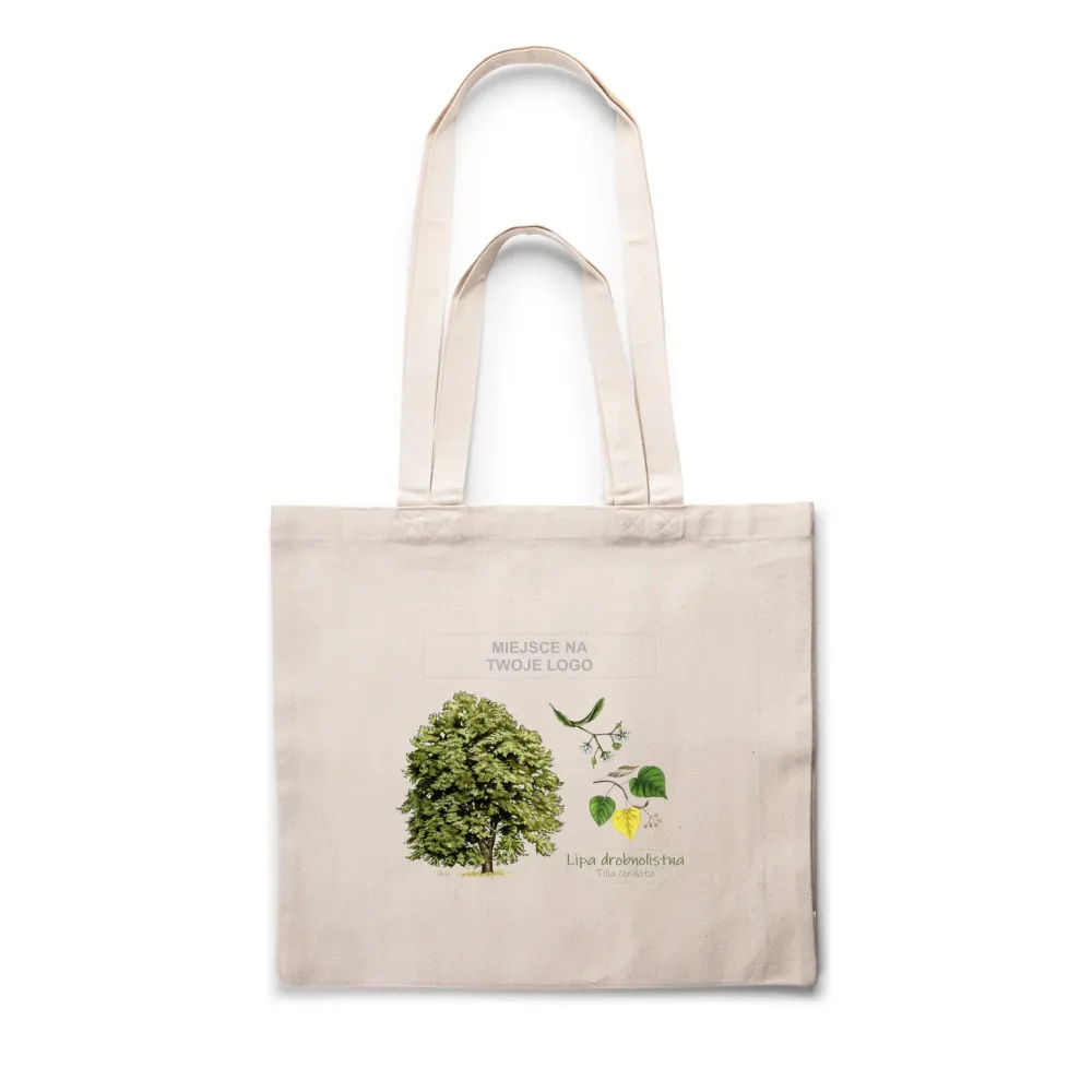 Torba bawełniana naturalna podwójne uszy 340g - Personalizacja