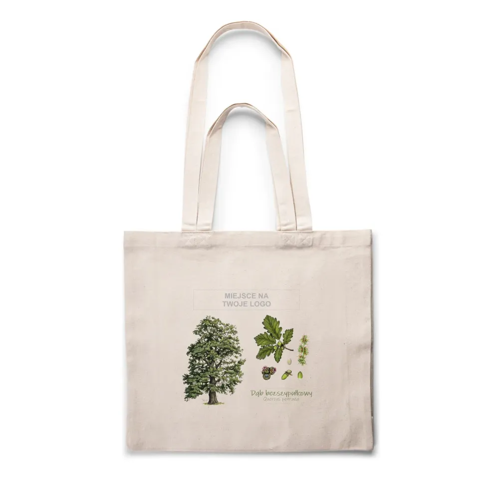 Torba bawełniana naturalna z personalizacją - DRZEWA / DĄB