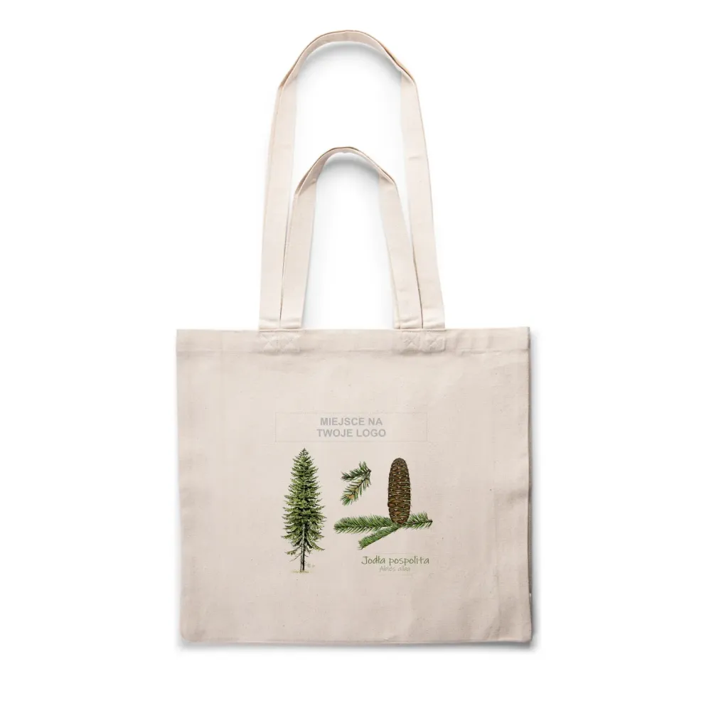 Elegancka torba bawełniana z personalizacją - DRZEWA / JODŁA
