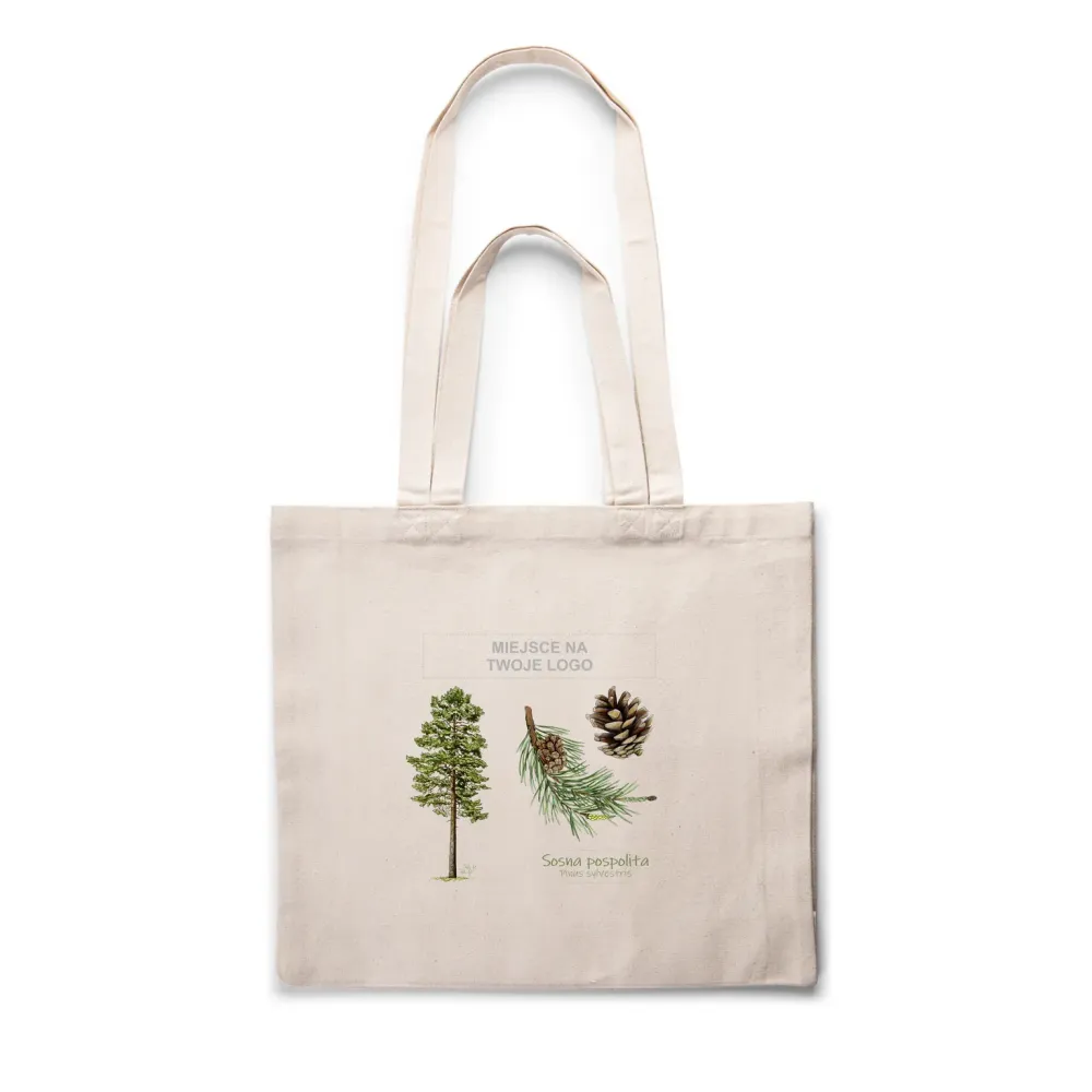 Torba bawełniana naturalna z personalizacją - DRZEWA / SOSNA