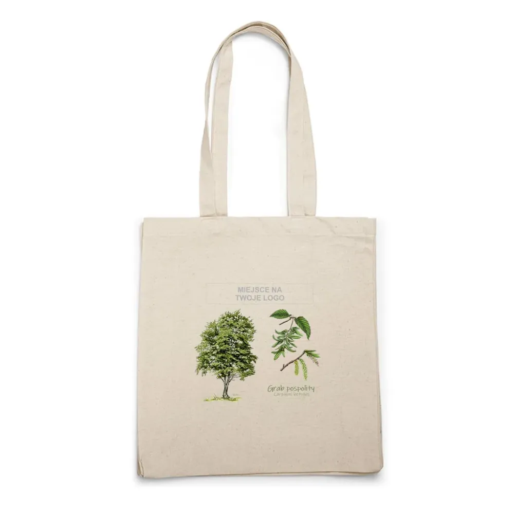 Torba bawełniana naturalna rozszerzana - personalizacja