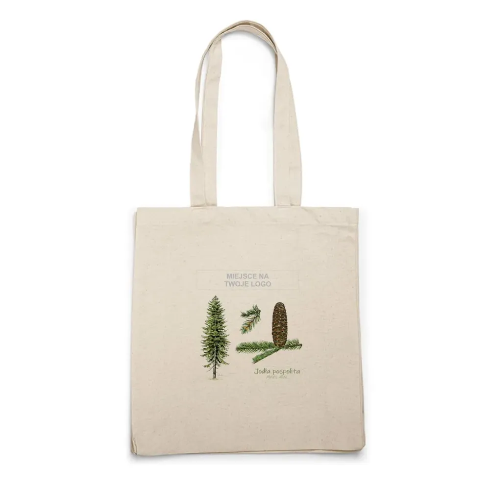 Torba bawełniana naturalna z personalizacją - DRZEWA / JODŁA