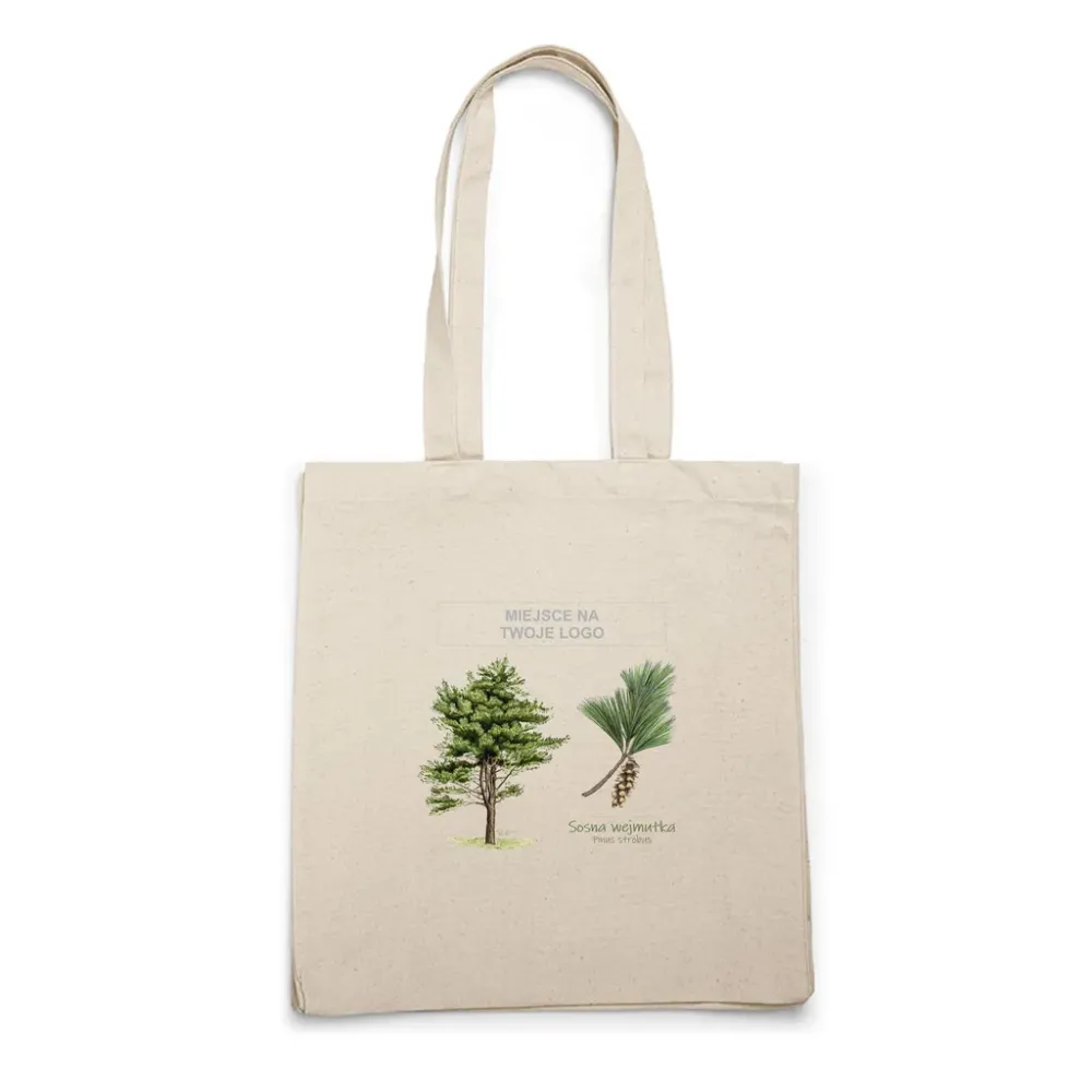 Torba bawełniana naturalna rozszerzana - Personalizacja