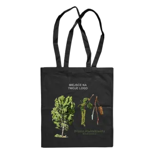 Torba bawełniana czarna 220g - DRZEWA / BRZOZA - PERSONALIZACJA